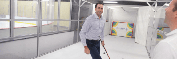 Hockey player using the RapidShot