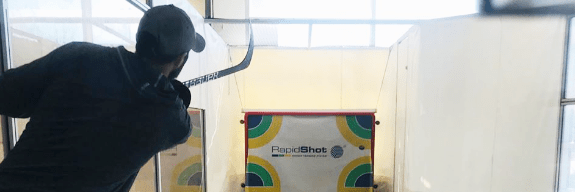 Hockey player using the RapidShot