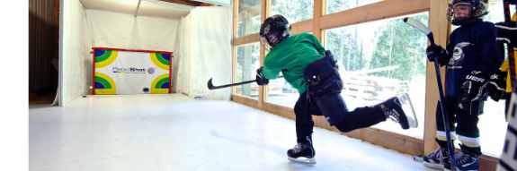 Hockey player using the RapidShot