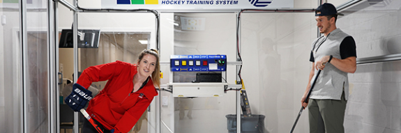 Hockey player using the RapidShot