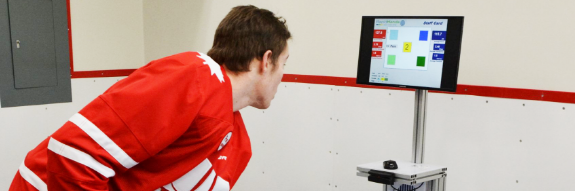 Hockey player using the RapidShot