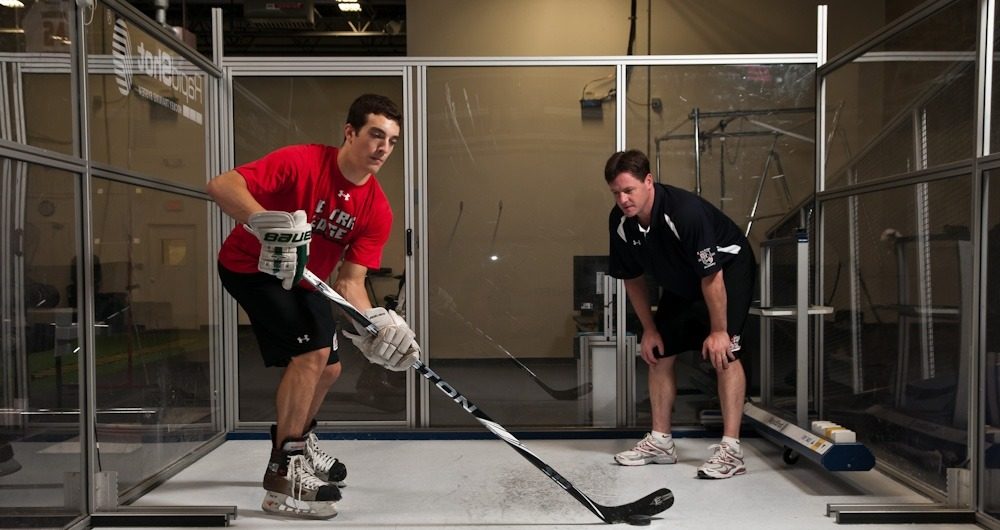 Hockey player using the RapidShot